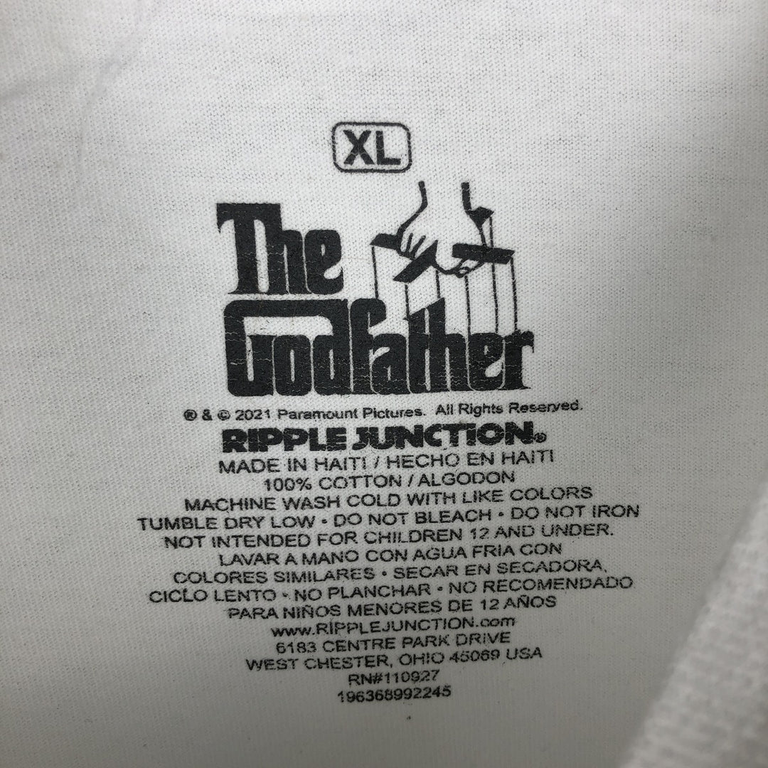 Ripple Junction THE GODFATHER Movie T-Shirt (Men's XL equivalent) cotton white type Vintage Second Hand