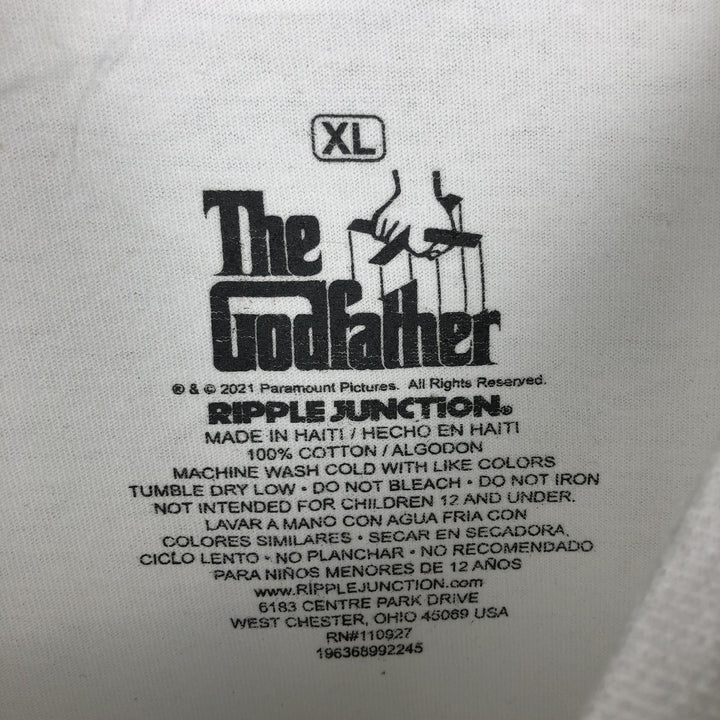 Ripple Junction THE GODFATHER Movie T-Shirt (Men's XL equivalent) cotton white type Vintage Second Hand