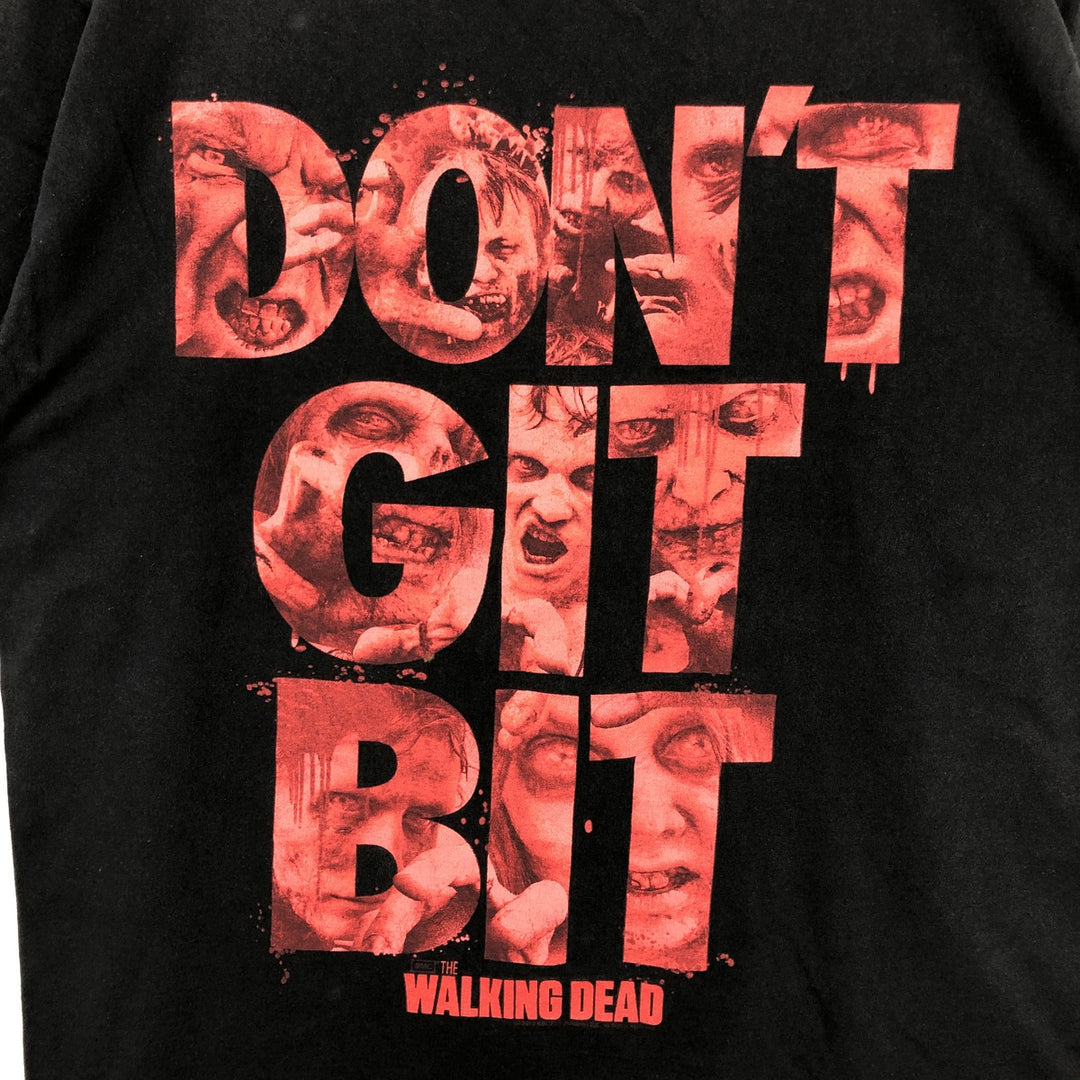 THE WALKING DEAD The Walking Dead Movie T-shirt Men's M size unclear black type Vintage Second Hand