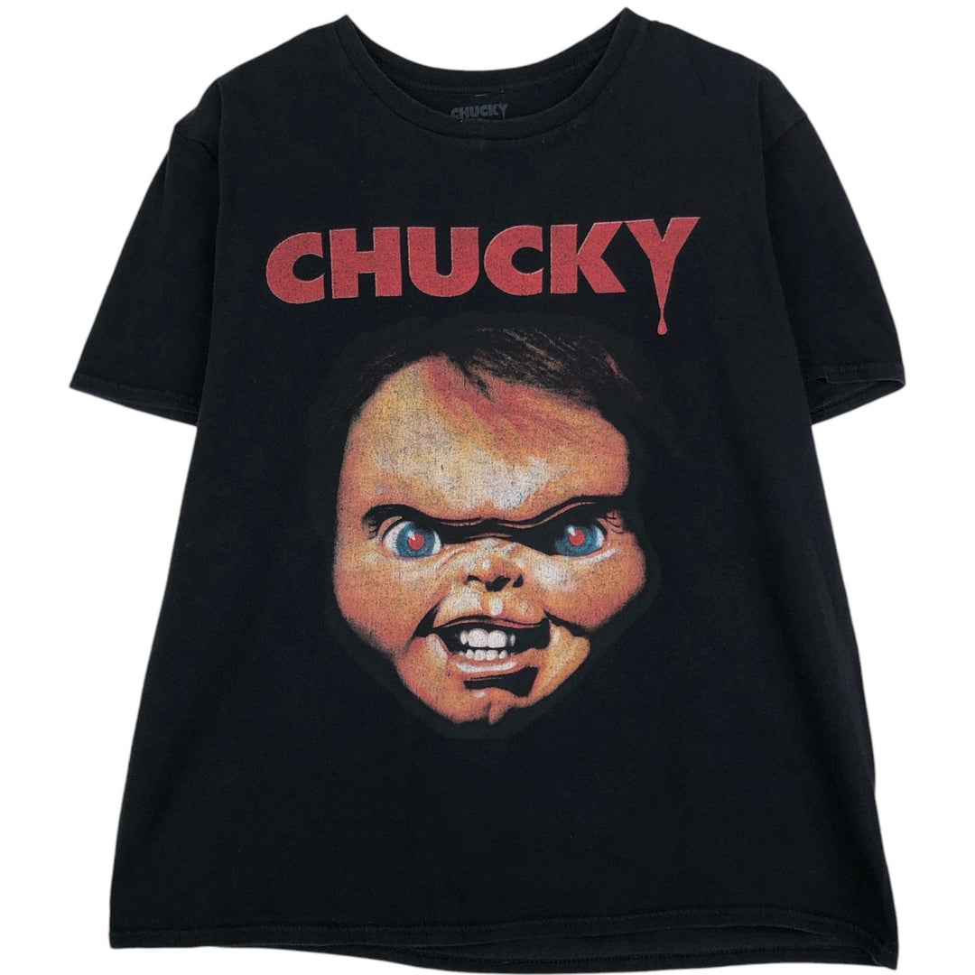 CHILD'S PLAY CHUCKY Movie T-Shirt (Men's Size L) cotton black type Vintage Second Hand