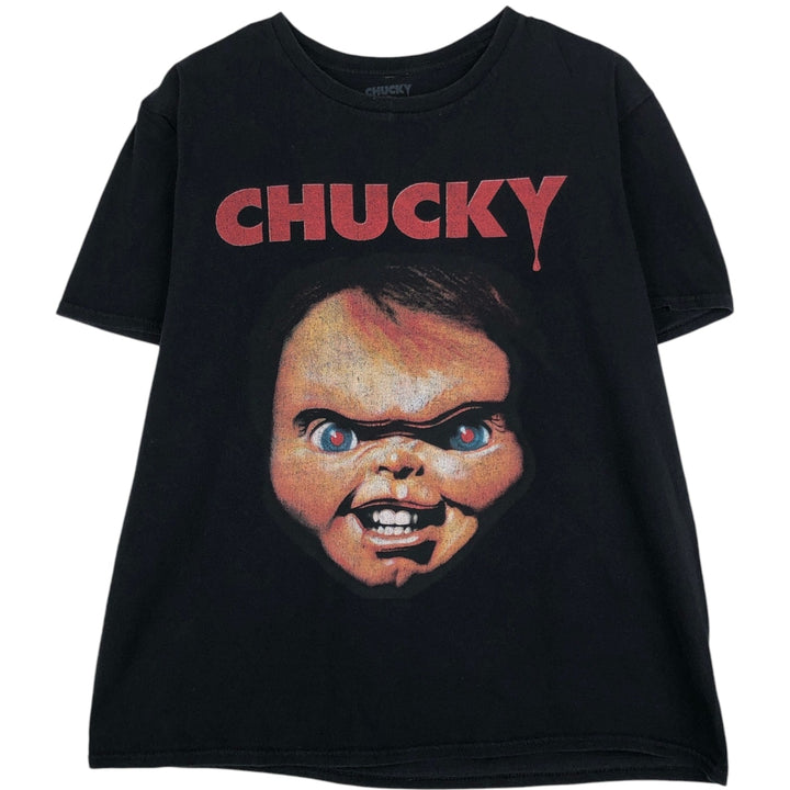 CHILD'S PLAY CHUCKY Movie T-Shirt (Men's Size L) cotton black type Vintage Second Hand
