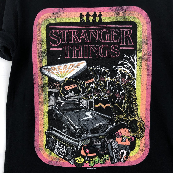 STRANGER THINGS Stranger Things Movie T-shirt Men's S size unclear black type Vintage Second Hand