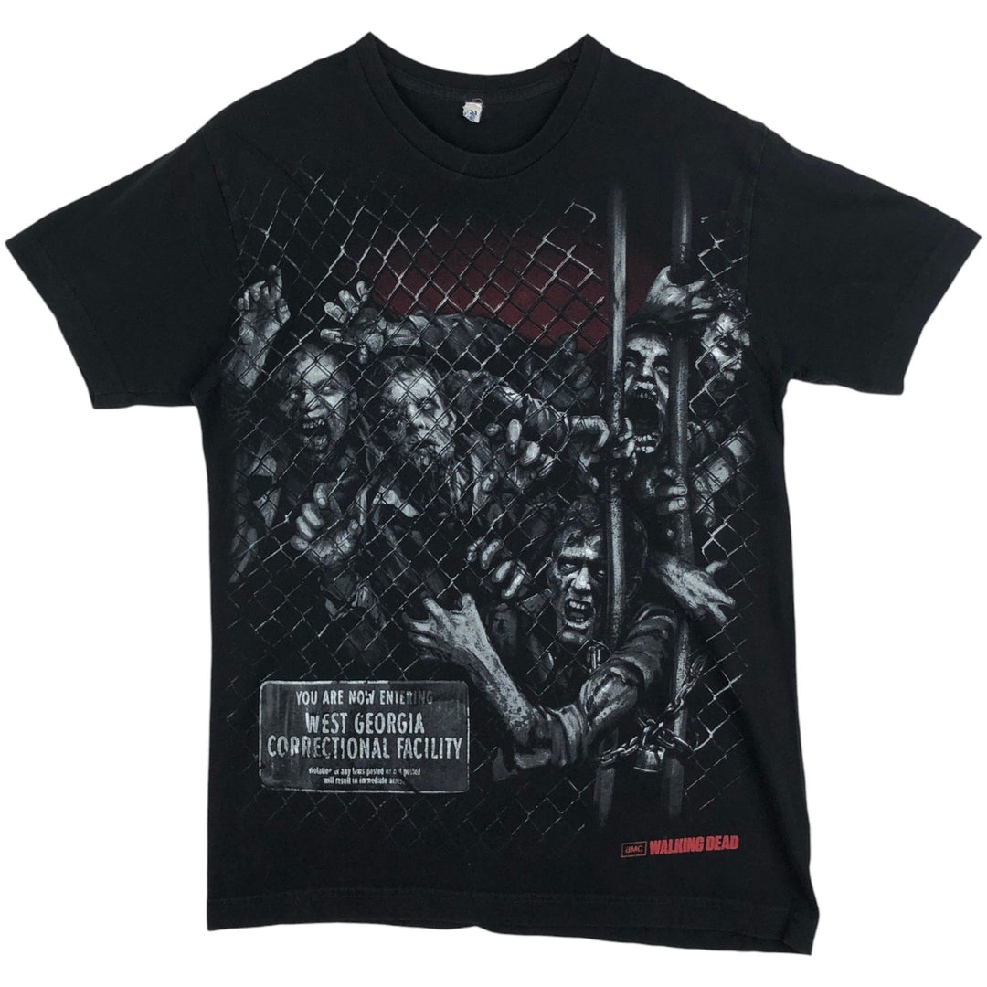 THE WALKING DEAD Large Print Movie T-Shirt (Men's Size S) unclear black type Vintage Second Hand