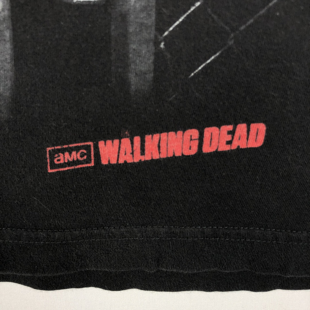 THE WALKING DEAD Large Print Movie T-Shirt (Men's Size S) unclear black type Vintage Second Hand