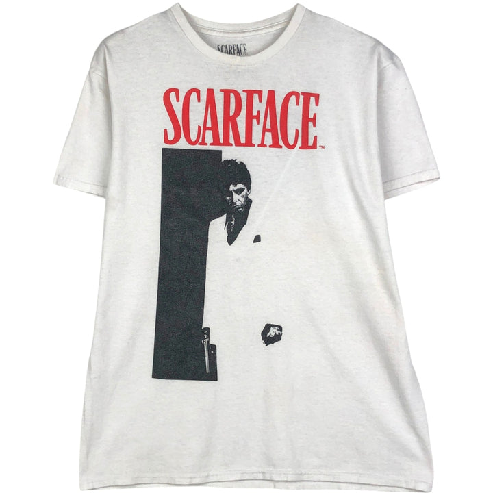 Scarface Movie T-shirt, Men's M size cotton white type Vintage Second Hand