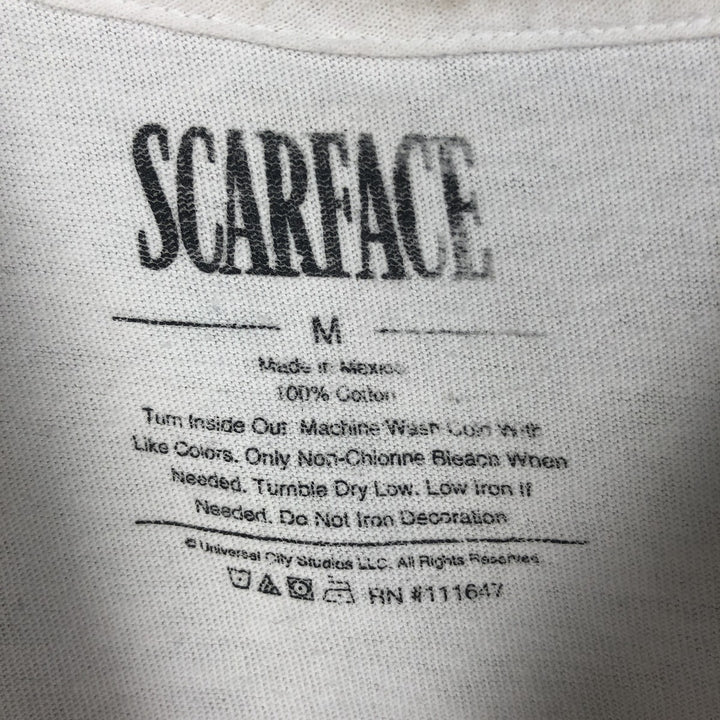 Scarface Movie T-shirt, Men's M size cotton white type Vintage Second Hand