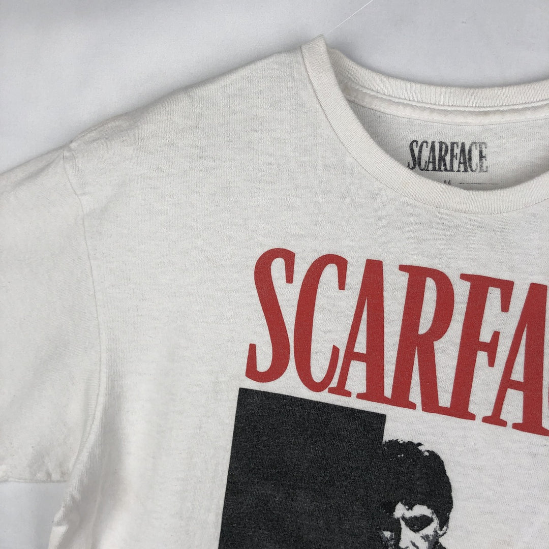 Scarface Movie T-shirt, Men's M size cotton white type Vintage Second Hand