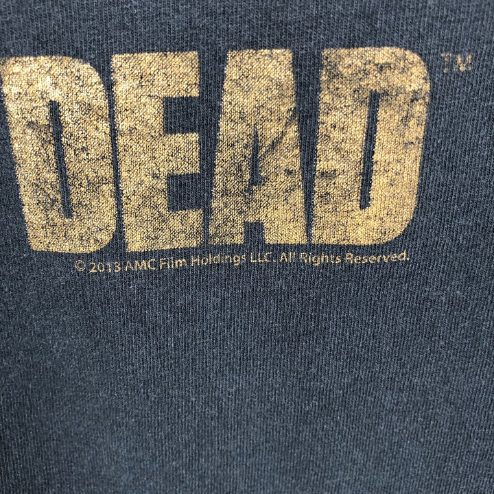 Jerzees THE WALKING DEAD Skull Pattern Movie T-Shirt (Men's Size M) cotton black type Vintage Second Hand
