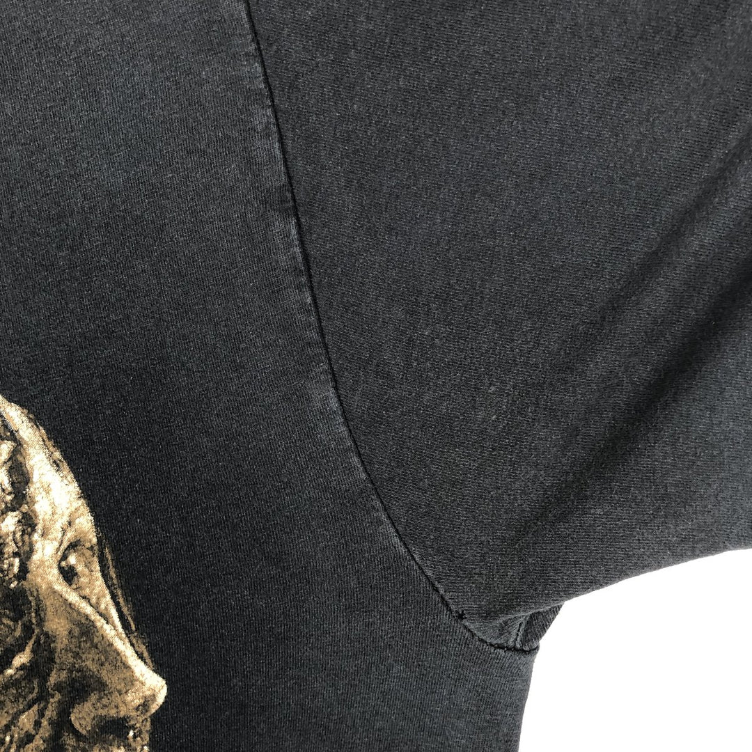 Jerzees THE WALKING DEAD Skull Pattern Movie T-Shirt (Men's Size M) cotton black type Vintage Second Hand