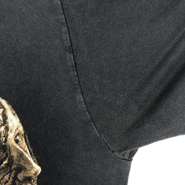 Jerzees THE WALKING DEAD Skull Pattern Movie T-Shirt (Men's Size M) cotton black type Vintage Second Hand