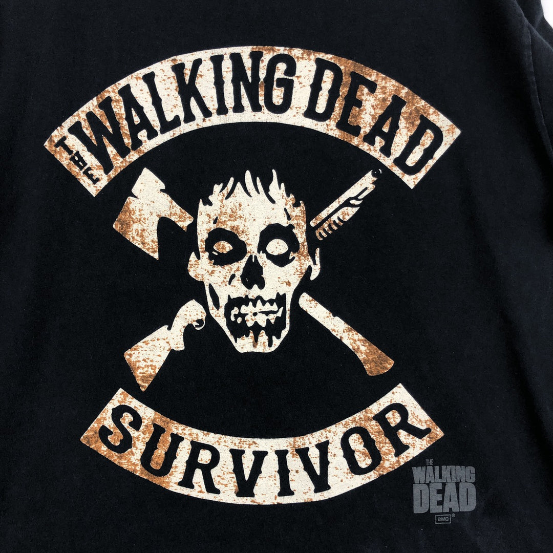 Fruit of the Loom FRUIT OF THE LOOM THE WALKING DEAD Walking Dead Movie T-shirt Men's L size cotton black type Vintage Second Hand