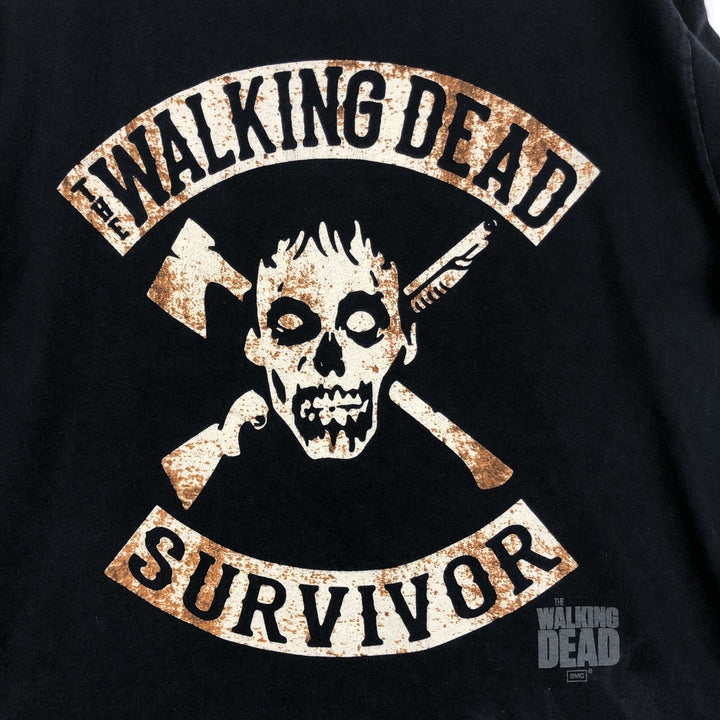 Fruit of the Loom FRUIT OF THE LOOM THE WALKING DEAD Walking Dead Movie T-shirt Men's L size cotton black type Vintage Second Hand