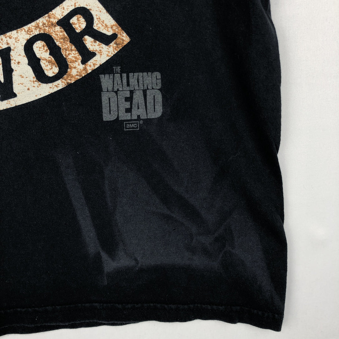 Fruit of the Loom FRUIT OF THE LOOM THE WALKING DEAD Walking Dead Movie T-shirt Men's L size cotton black type Vintage Second Hand