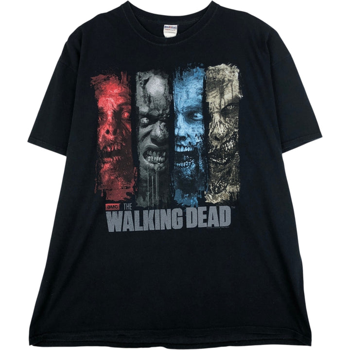 Jerzees THE WALKING DEAD Movie T-shirt for men, equivalent to XXL cotton black type Vintage Second Hand