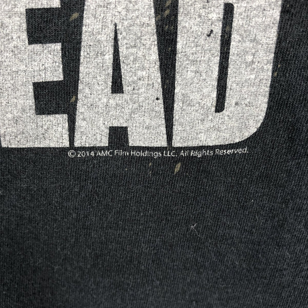 Jerzees THE WALKING DEAD Movie T-shirt for men, equivalent to XXL cotton black type Vintage Second Hand