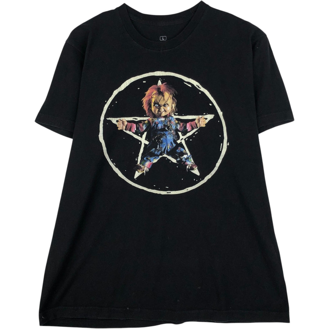 Ripple Junction CHILD'S PLAY CHUCKY Movie T-Shirt (Men's Size L) cotton black type Vintage Second Hand