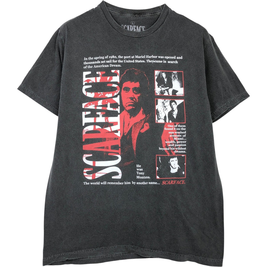 Scarface Movie T-shirt, Men's L size cotton Charcoal Vintage Second Hand