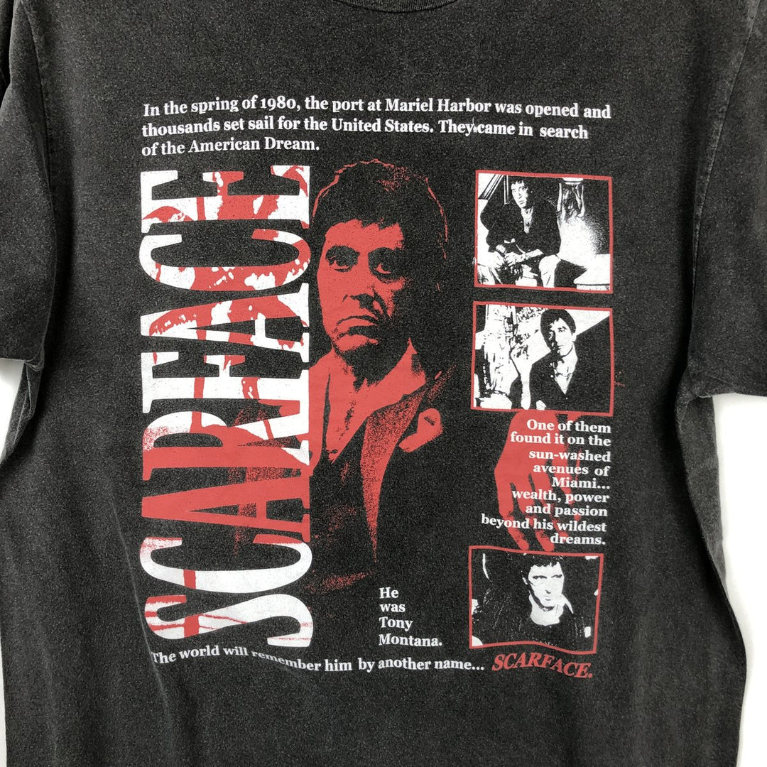 Scarface Movie T-shirt, Men's L size cotton Charcoal Vintage Second Hand