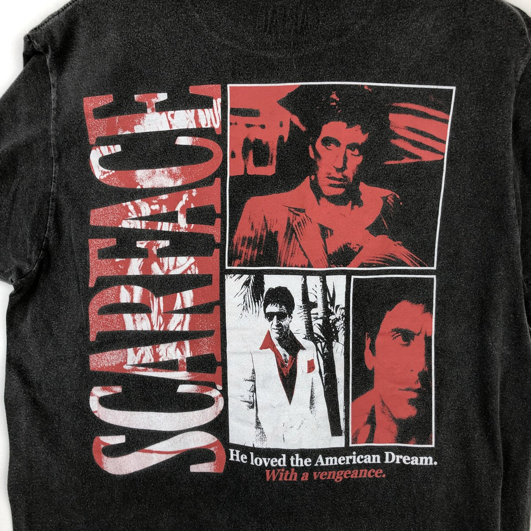 Scarface Movie T-shirt, Men's L size cotton Charcoal Vintage Second Hand