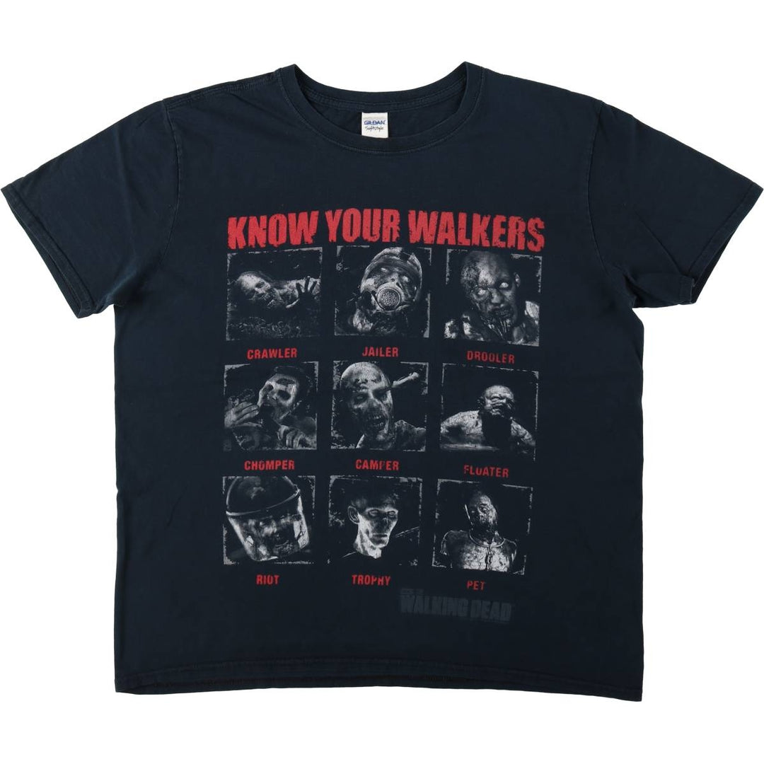 Gildan THE WALKING DEAD Movie T-shirt for men, size L cotton black type Vintage Second Hand