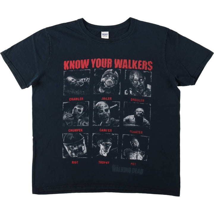 Gildan THE WALKING DEAD Movie T-shirt for men, size L cotton black type Vintage Second Hand