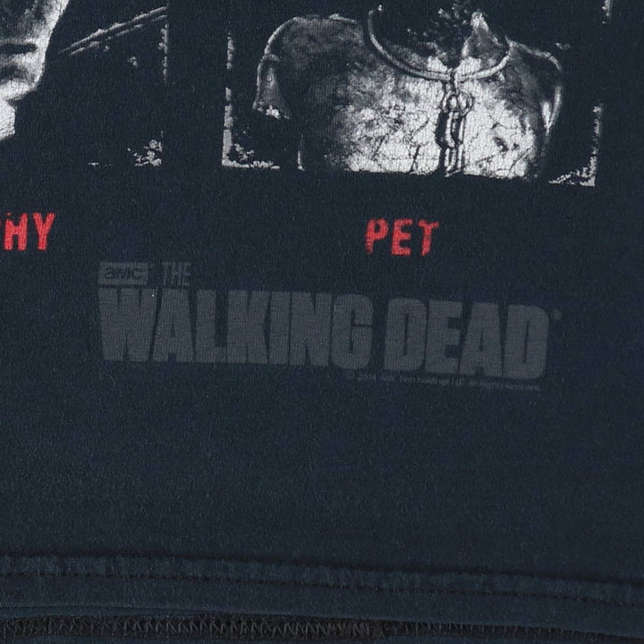 Gildan THE WALKING DEAD Movie T-shirt for men, size L cotton black type Vintage Second Hand