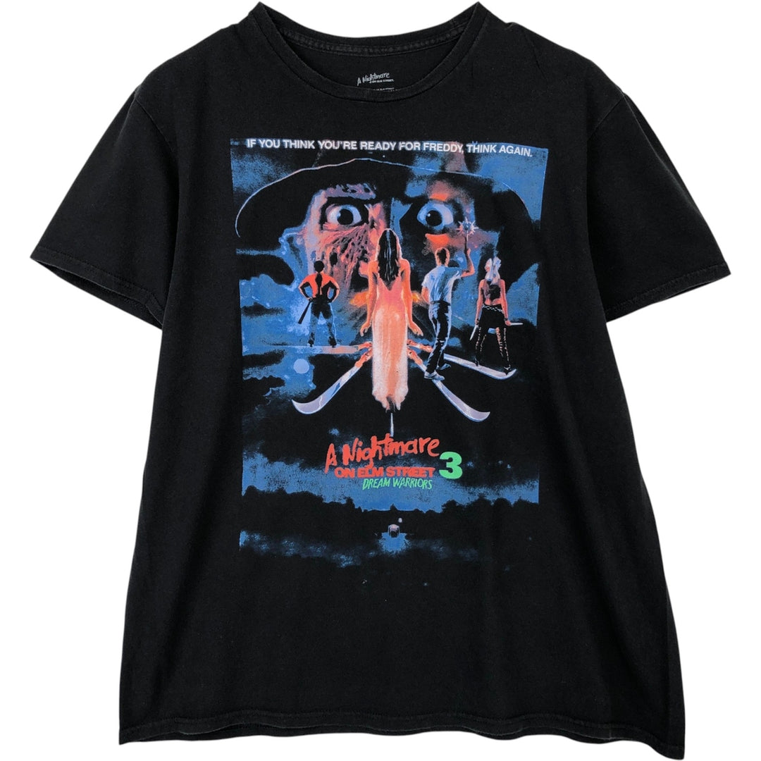 A Nightmare on Elm Street Movie T-Shirt (Men's Size L) cotton black type Vintage Second Hand