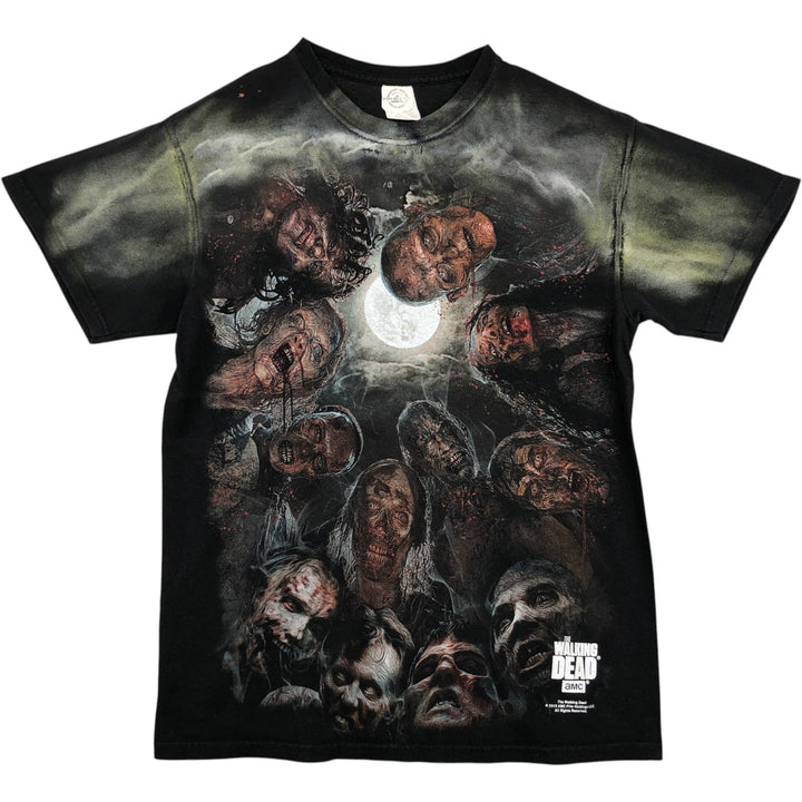 DELTA THE WALKING DEAD Movie T-Shirt - All-over print, Men's size M (approx.) cotton black type Vintage Second Hand