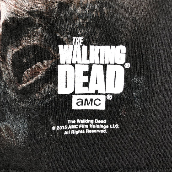 DELTA THE WALKING DEAD Movie T-Shirt - All-over print, Men's size M (approx.) cotton black type Vintage Second Hand