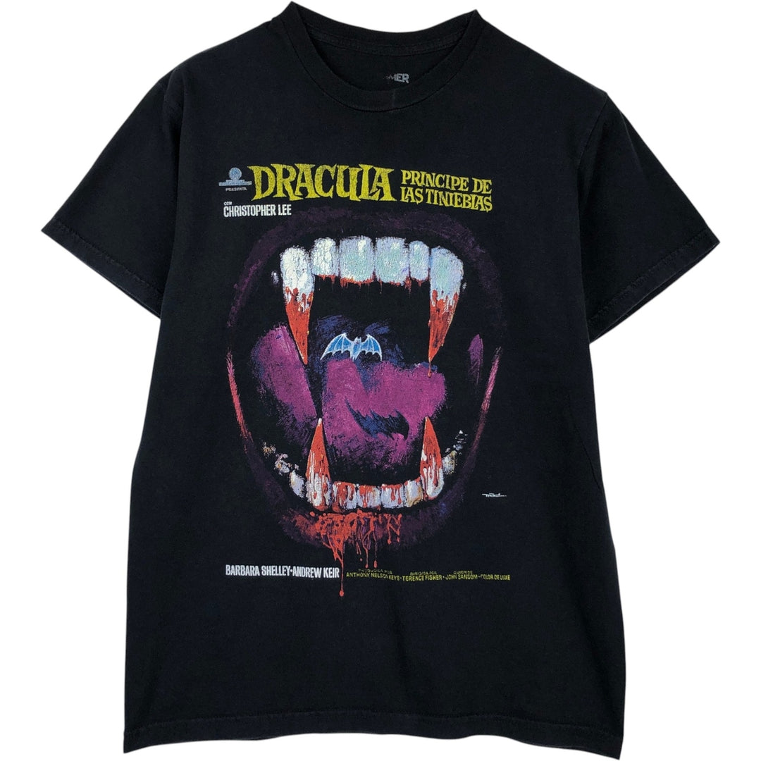 DRACULA (Dracula) Movie T-Shirt - Men's Size M unclear black type Vintage Second Hand
