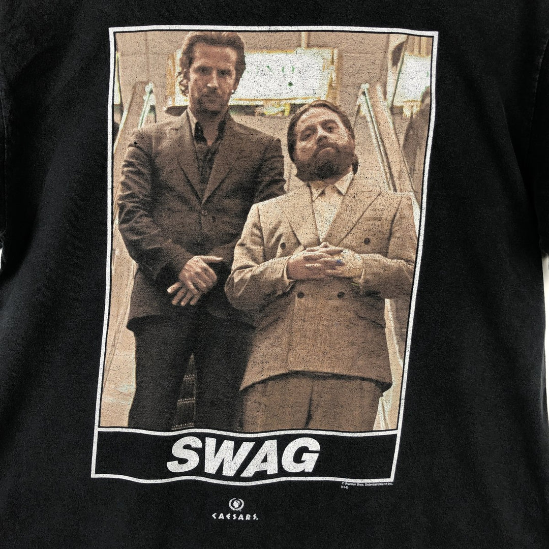 Caesars The Hangover Movie T-Shirt (Men's Size M) cotton black type Vintage Second Hand