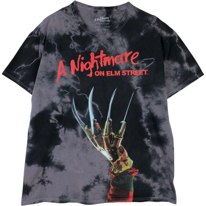 A Nightmare on Elm Street All-Over Print Movie T-Shirt (Men's Size L) cotton Charcoal Vintage Second Hand