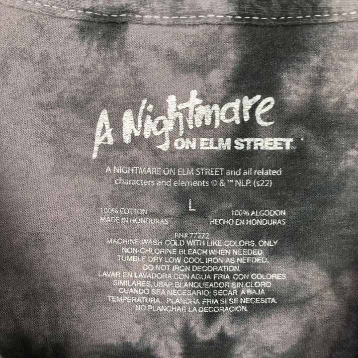 A Nightmare on Elm Street All-Over Print Movie T-Shirt (Men's Size L) cotton Charcoal Vintage Second Hand