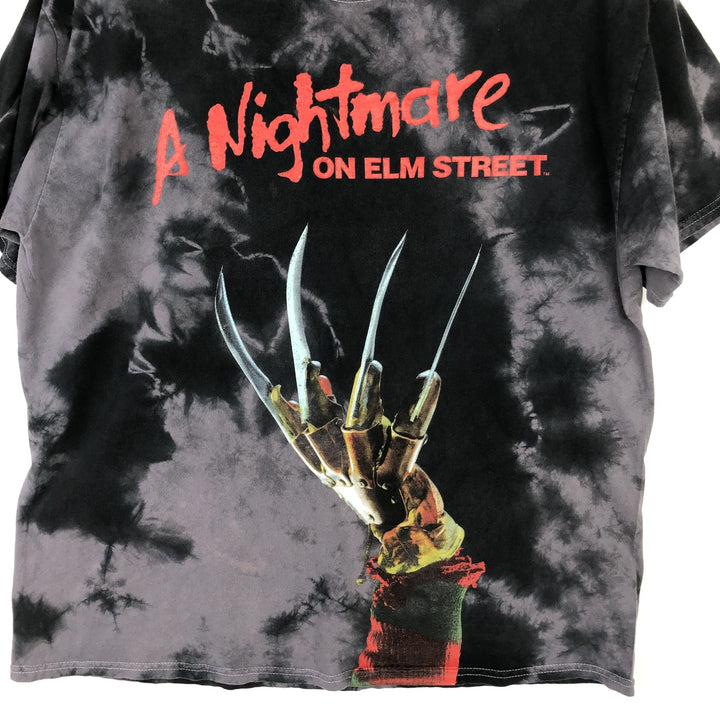 A Nightmare on Elm Street All-Over Print Movie T-Shirt (Men's Size L) cotton Charcoal Vintage Second Hand