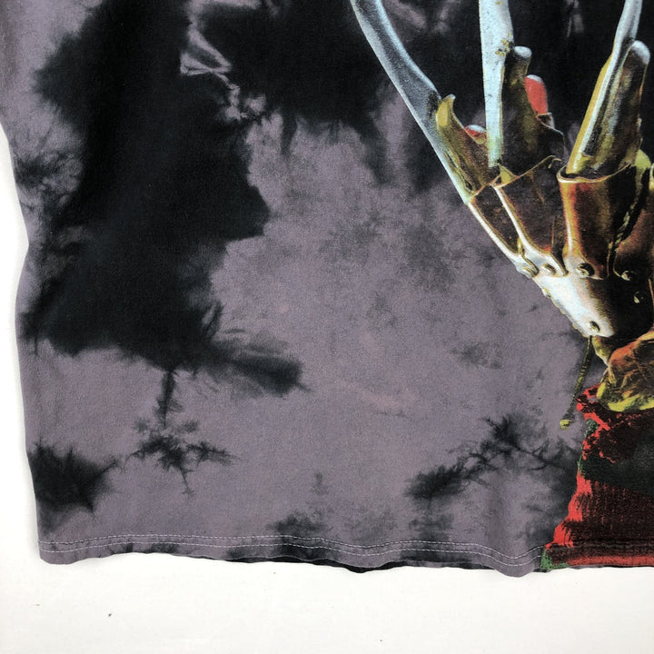 A Nightmare on Elm Street All-Over Print Movie T-Shirt (Men's Size L) cotton Charcoal Vintage Second Hand