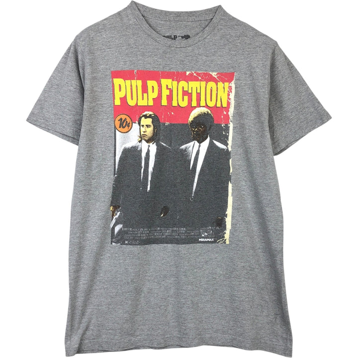 PULP FICTION Pulp Fiction Movie T-shirt Men's L size cotton gray type Vintage Second Hand