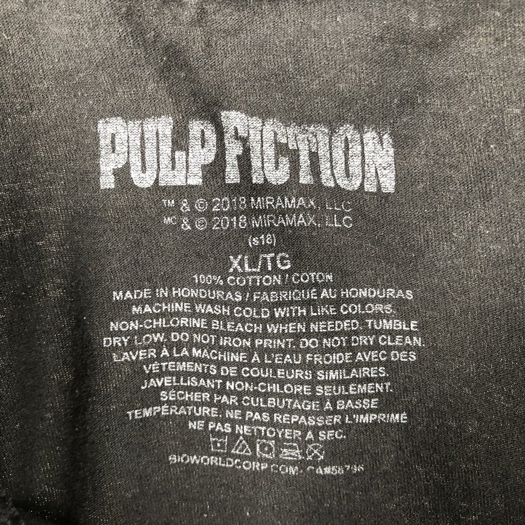 PULP FICTION Pulp Fiction Movie T-shirt Men's XL size cotton black type Vintage Second Hand