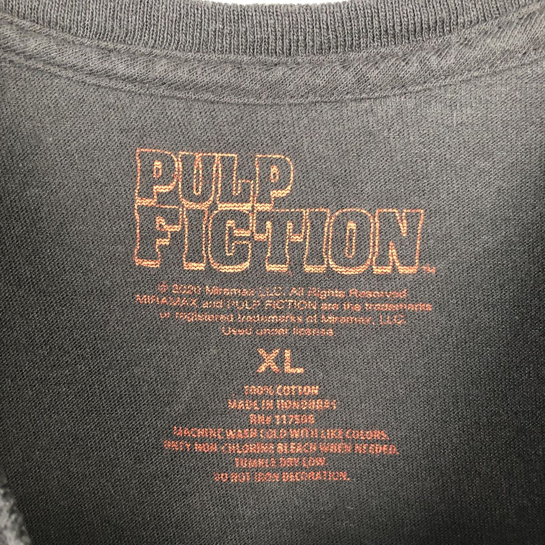 PULP FICTION Pulp Fiction Movie T-shirt Men's XL size cotton black type Vintage Second Hand