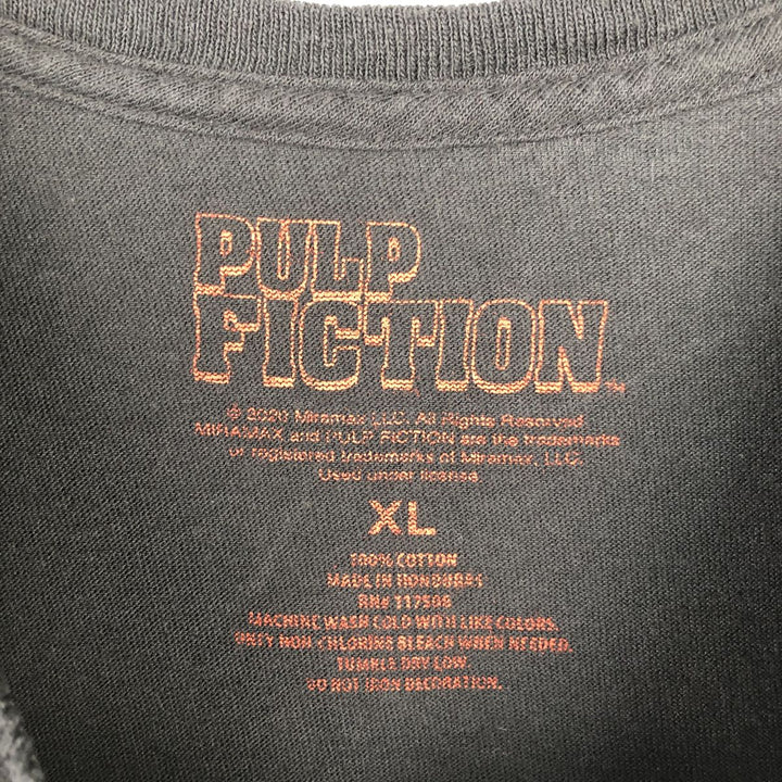 PULP FICTION Pulp Fiction Movie T-shirt Men's XL size cotton black type Vintage Second Hand
