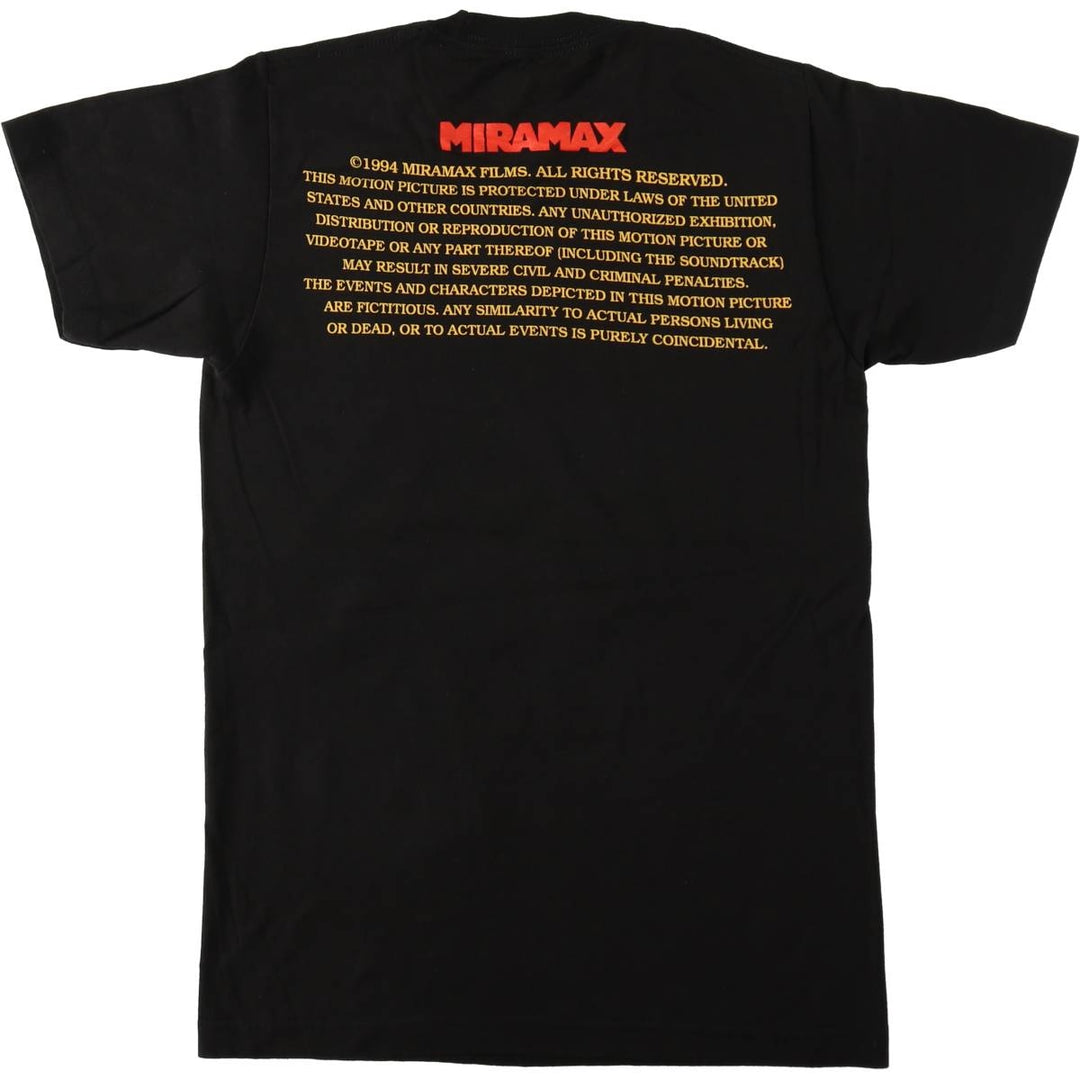 PULP FICTION Pulp Fiction Movie T-shirt Men's S size cotton black type Vintage Second Hand