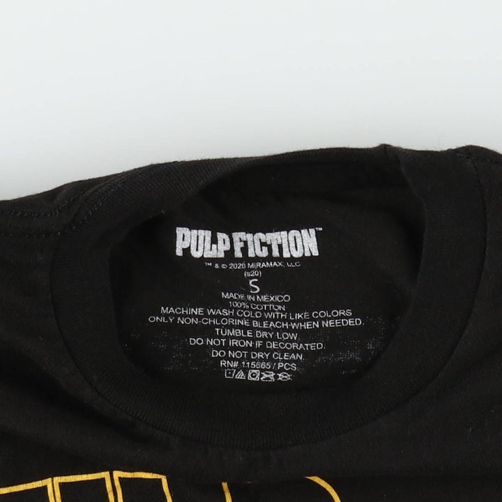 PULP FICTION Pulp Fiction Movie T-shirt Men's S size cotton black type Vintage Second Hand