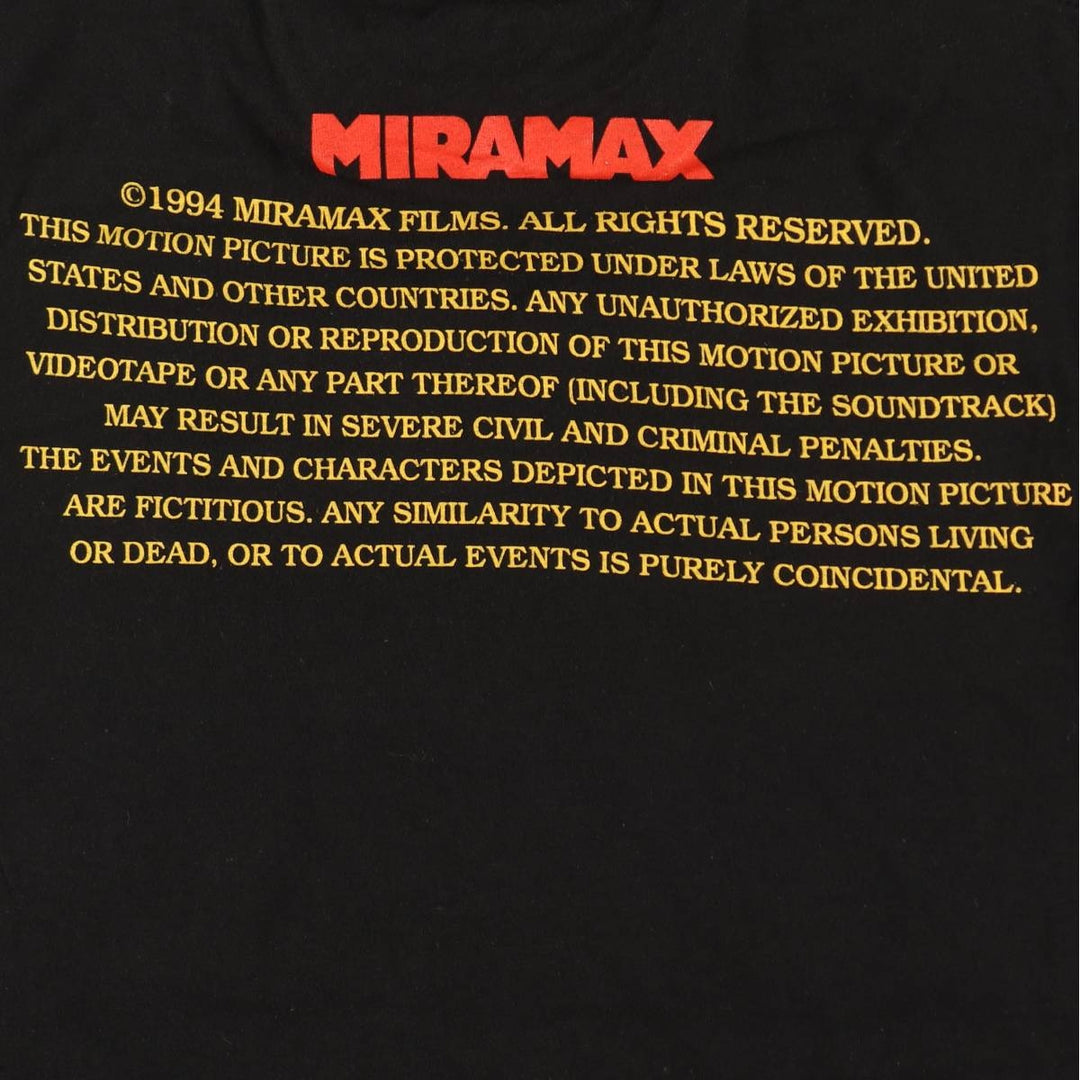 PULP FICTION Pulp Fiction Movie T-shirt Men's S size cotton black type Vintage Second Hand