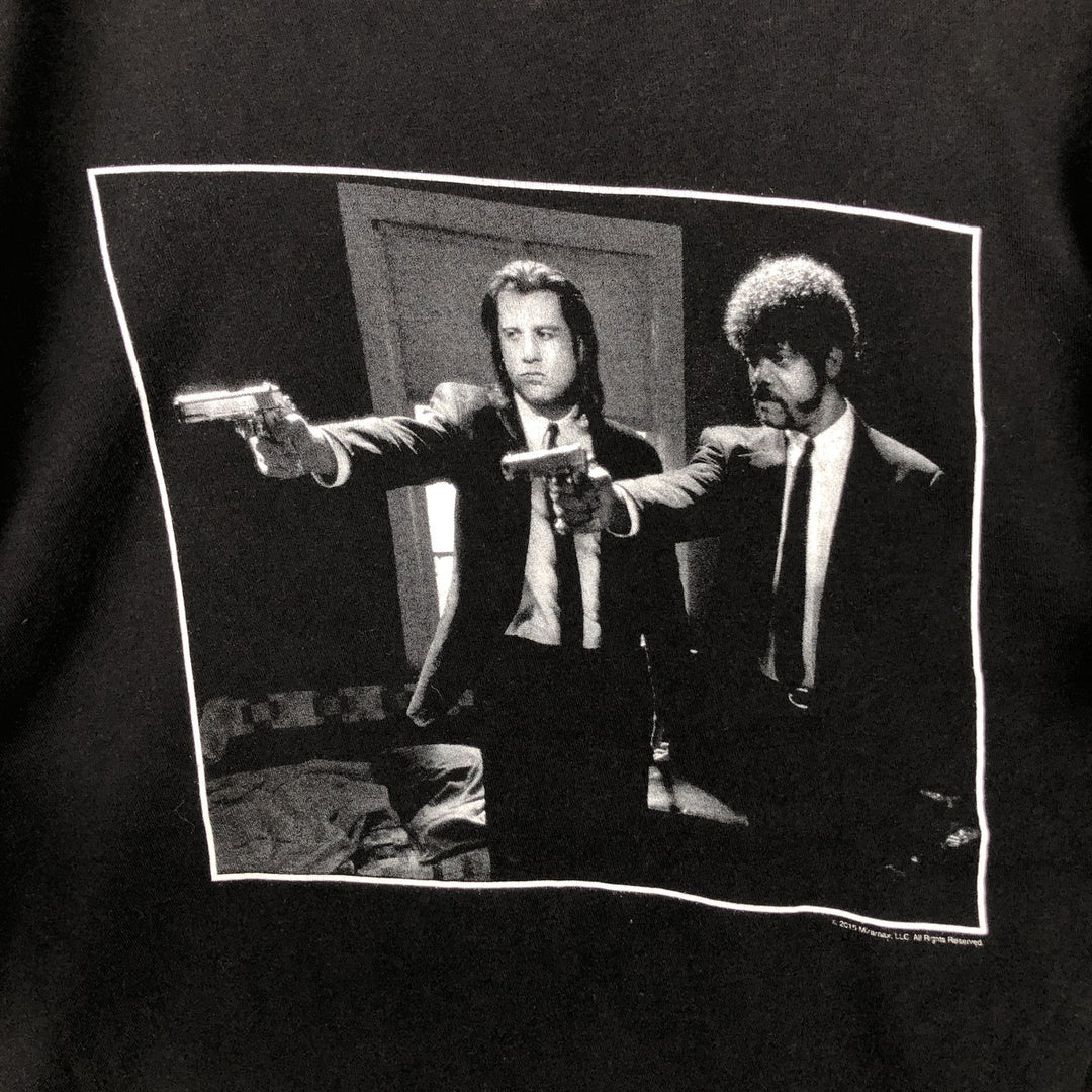 PULP FICTION Pulp Fiction Movie T-shirt Men's M size unclear black type Vintage Second Hand