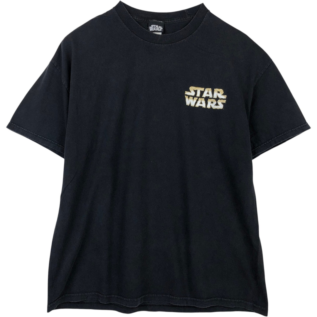 STAR WARS Star Wars Movie T-shirt Men's XL size cotton black type Vintage Second Hand