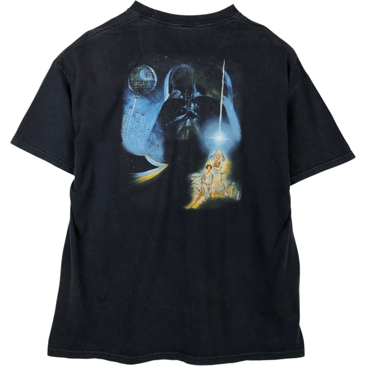 STAR WARS Star Wars Movie T-shirt Men's XL size cotton black type Vintage Second Hand