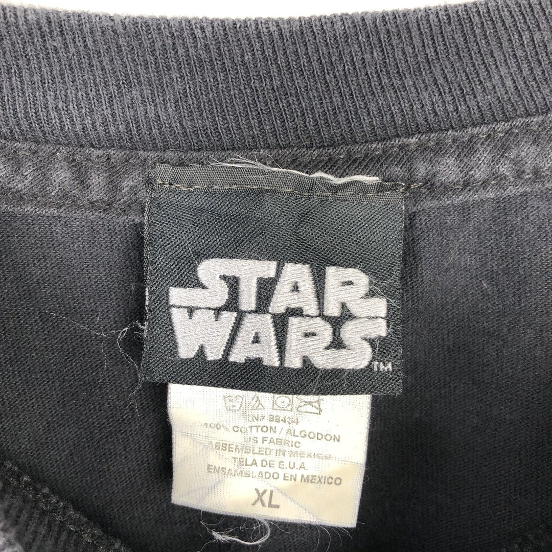 STAR WARS Star Wars Movie T-shirt Men's XL size cotton black type Vintage Second Hand