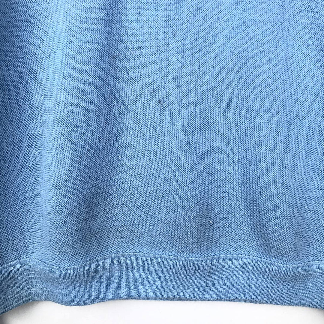 70s-80'S JCPenney V-neck acrylic knit sweater, men's size XL equivalent, vintage. acrylic Blue type light blue Vintage Second Hand