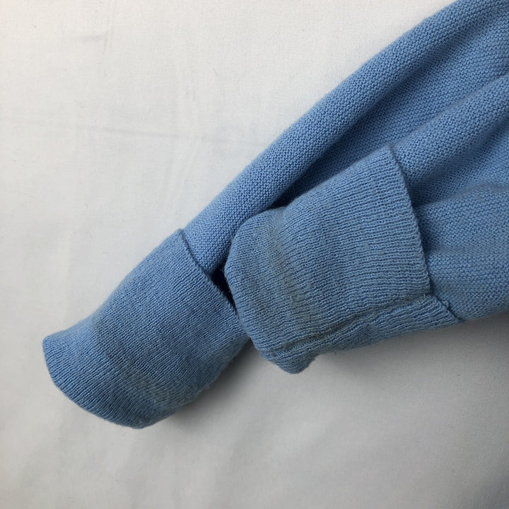 70s-80'S JCPenney V-neck acrylic knit sweater, men's size XL equivalent, vintage. acrylic Blue type light blue Vintage Second Hand