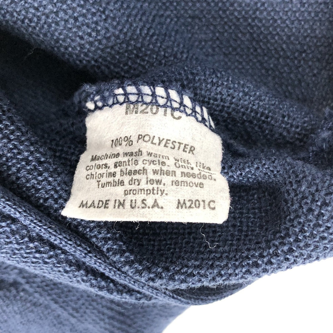 80s-90'S Jantzen knit cardigan, made in USA, men's size XL equivalent, vintage. polyester navy blue type Vintage Second Hand