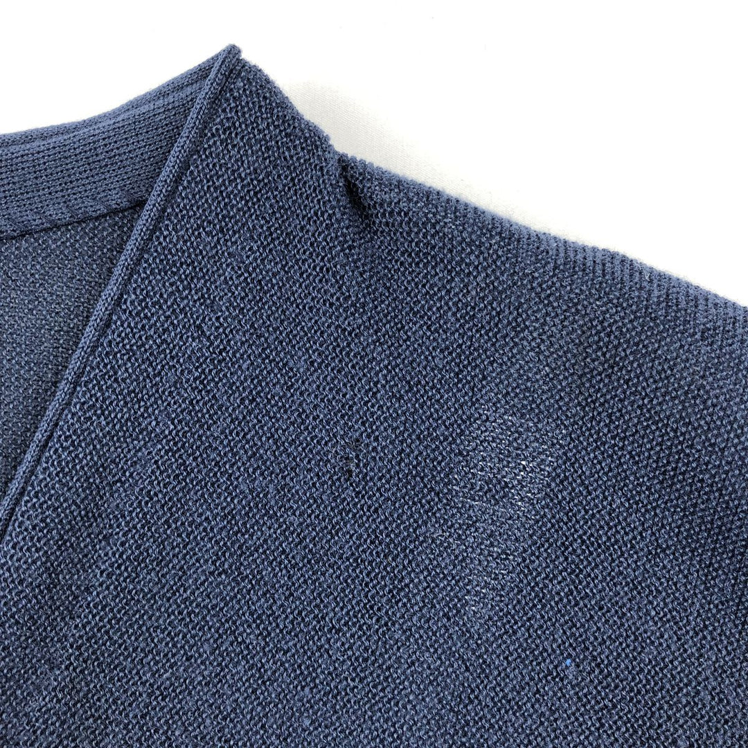 80s-90'S Jantzen knit cardigan, made in USA, men's size XL equivalent, vintage. polyester navy blue type Vintage Second Hand